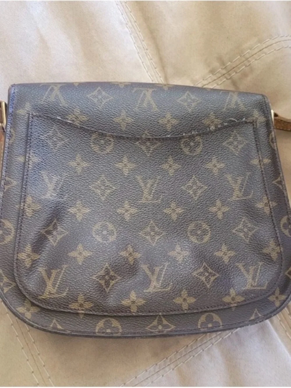 Vintage Louis Vuitton Brown Monogram Saint Cloud Crossbody with Tan Accent - Picture 5 of 16